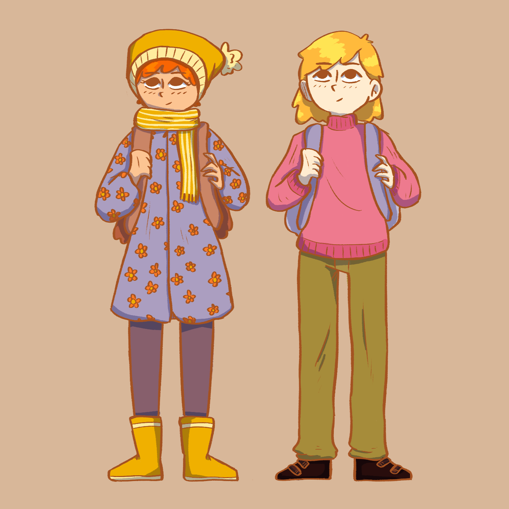Illustration for French course characters