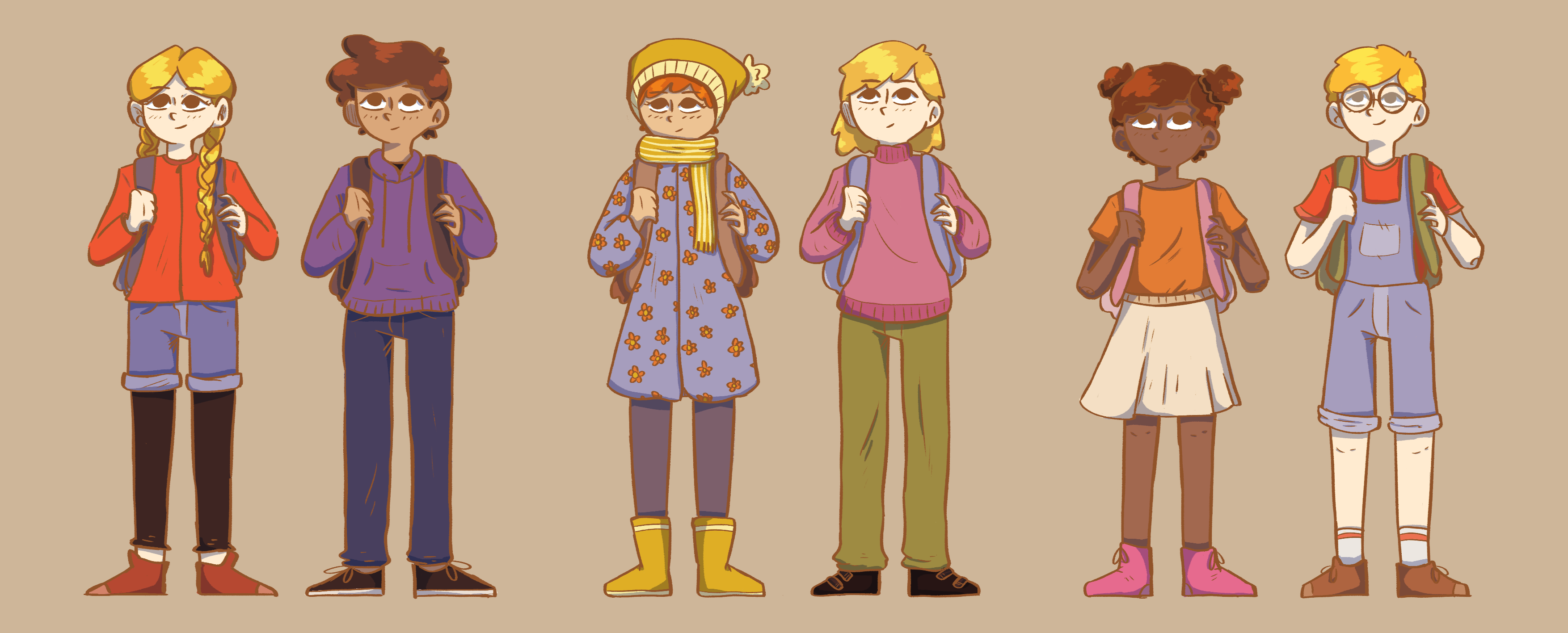 Illustration for French course characters